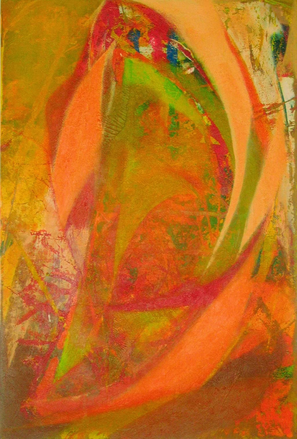 Vibrant Whispers of Existence: A Dance of Color and Emotion in Abstract Art
