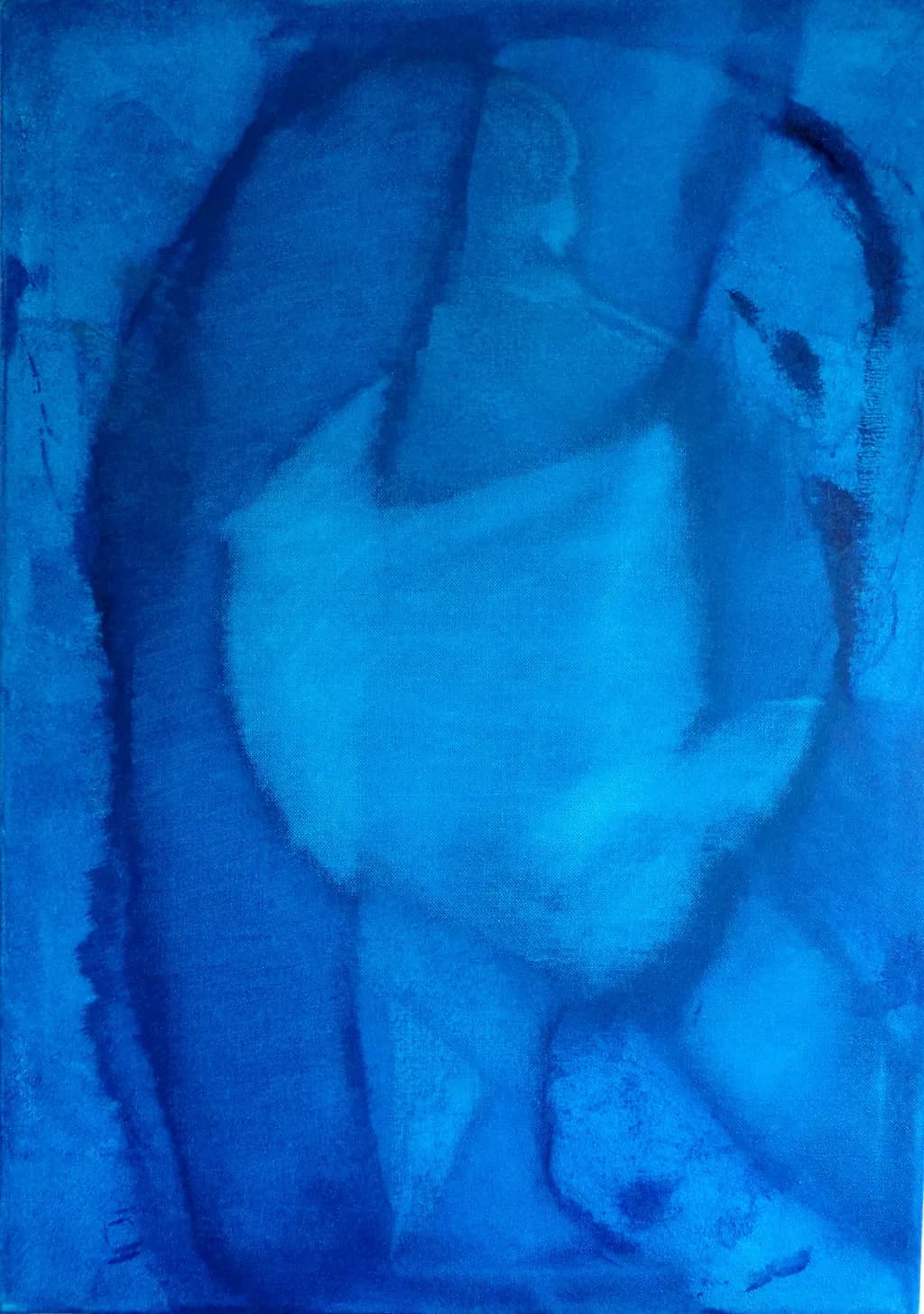 Whispers of Blue: An Emotional Journey Through Abstract Depths