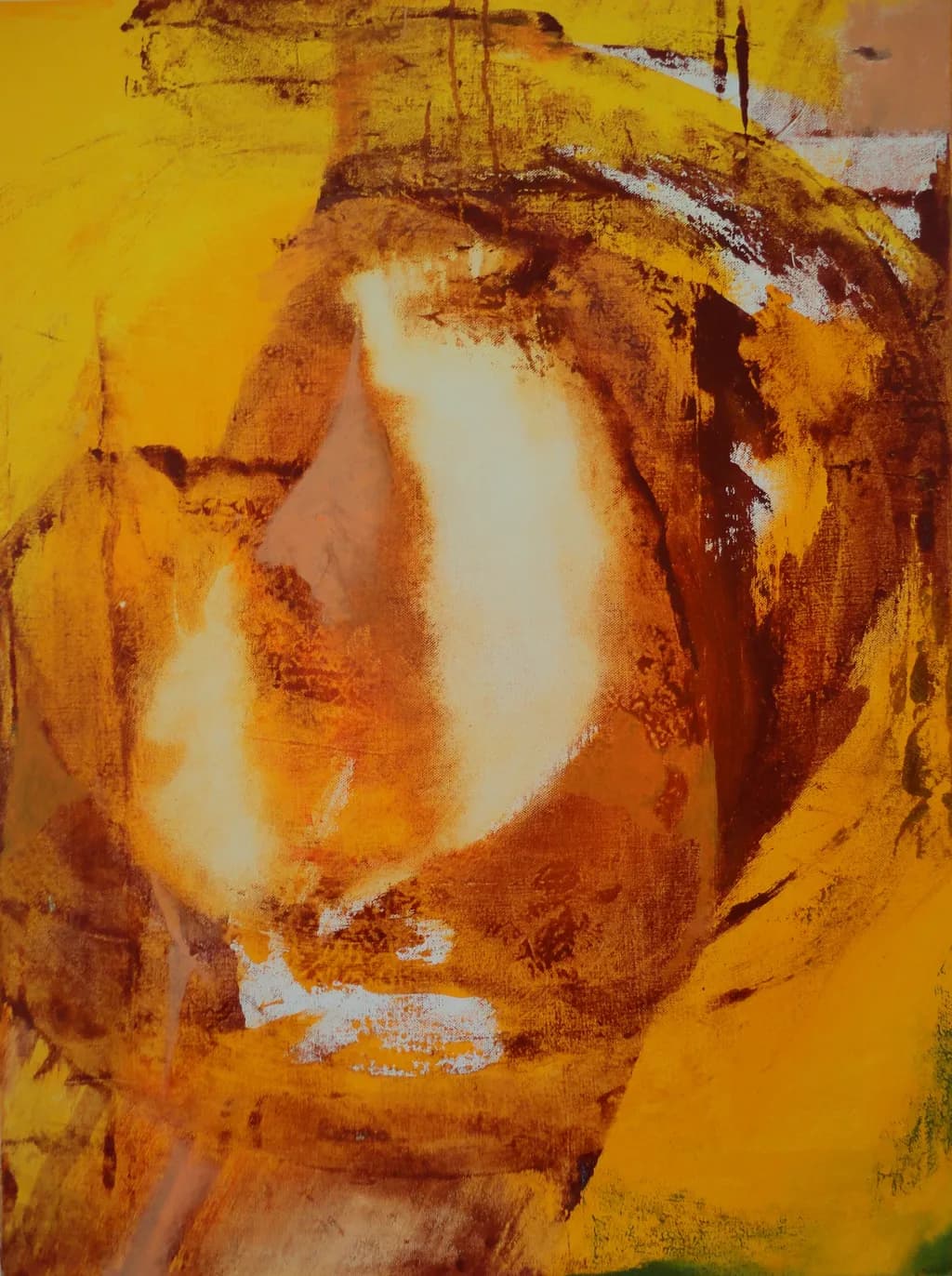 Ethereal Embrace: A Dance of Warmth and Light in Abstract Form