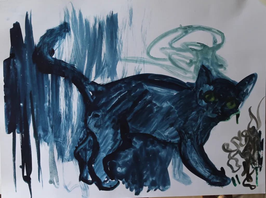Mystical Midnight Cat: A Whimsical Exploration of Shadows and Light