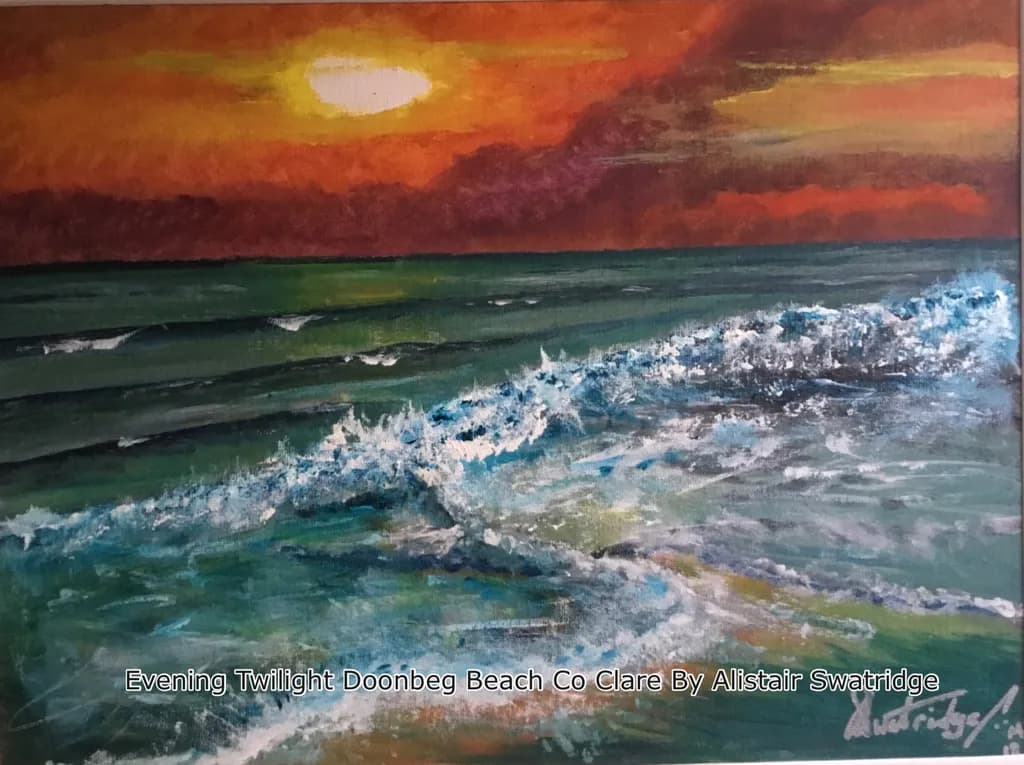 Evening Serenity: Twilight Waves at Doonbeg Beach, Co. Clare by Alistair Swatridge