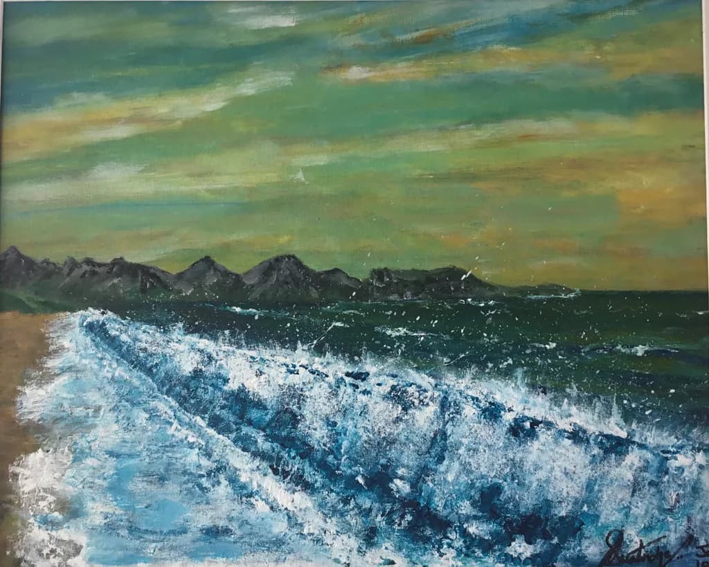 Waves of Serenity: A Coastal Dreamscape at Dusk