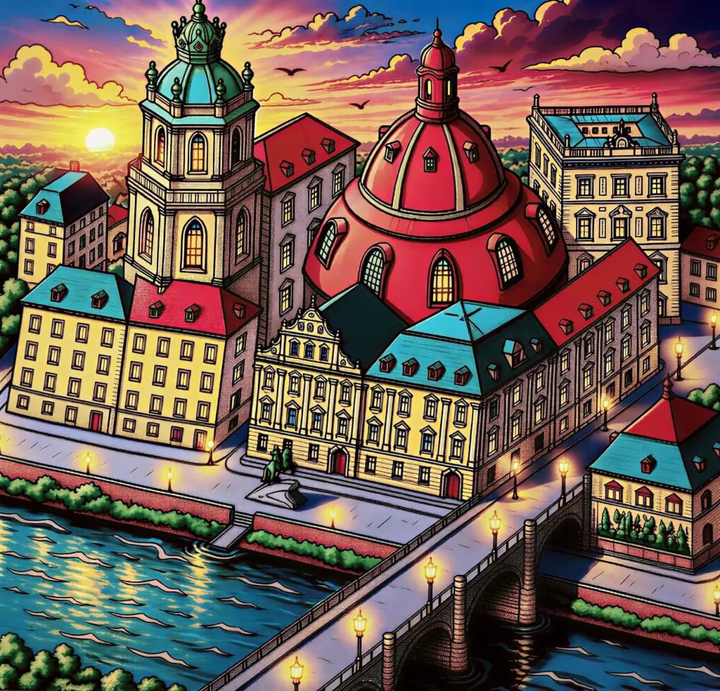 Sunset over the Old Town