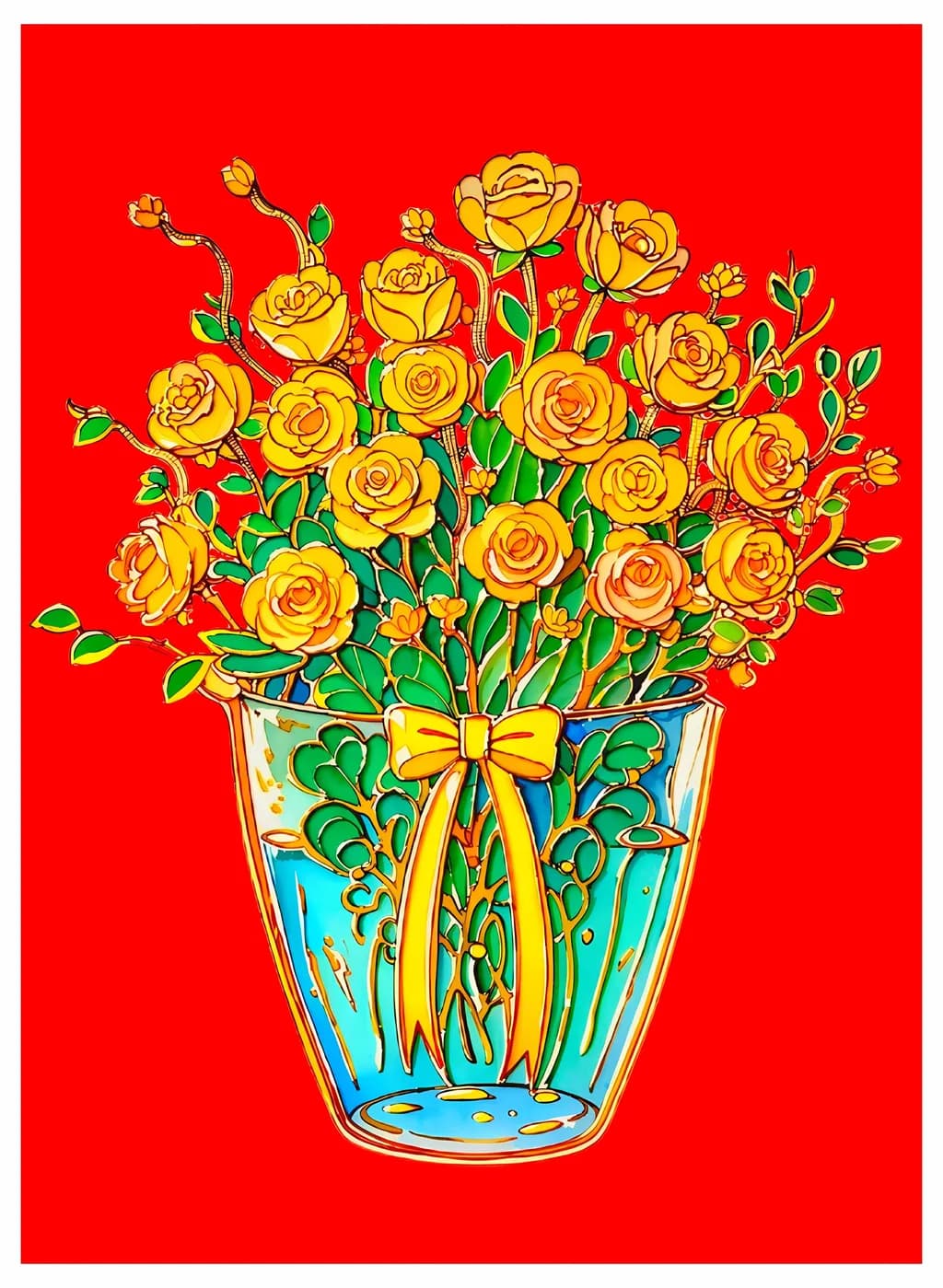 Golden Roses Bouquet