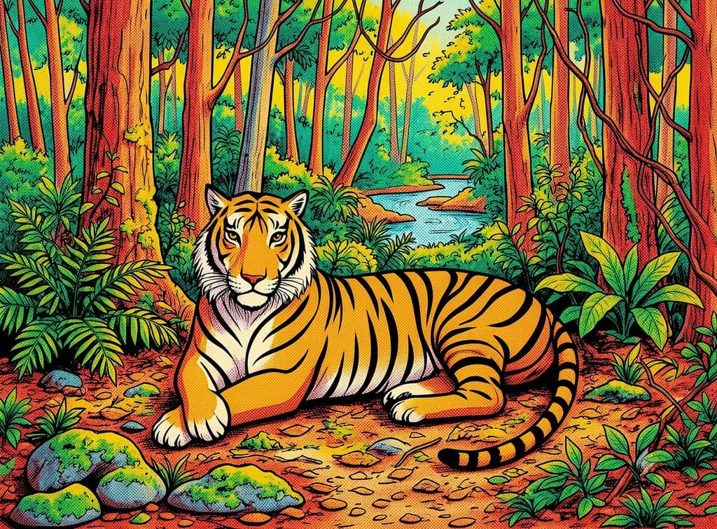Tiger by the River