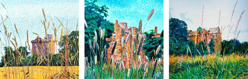 Triptych "The Grass By"