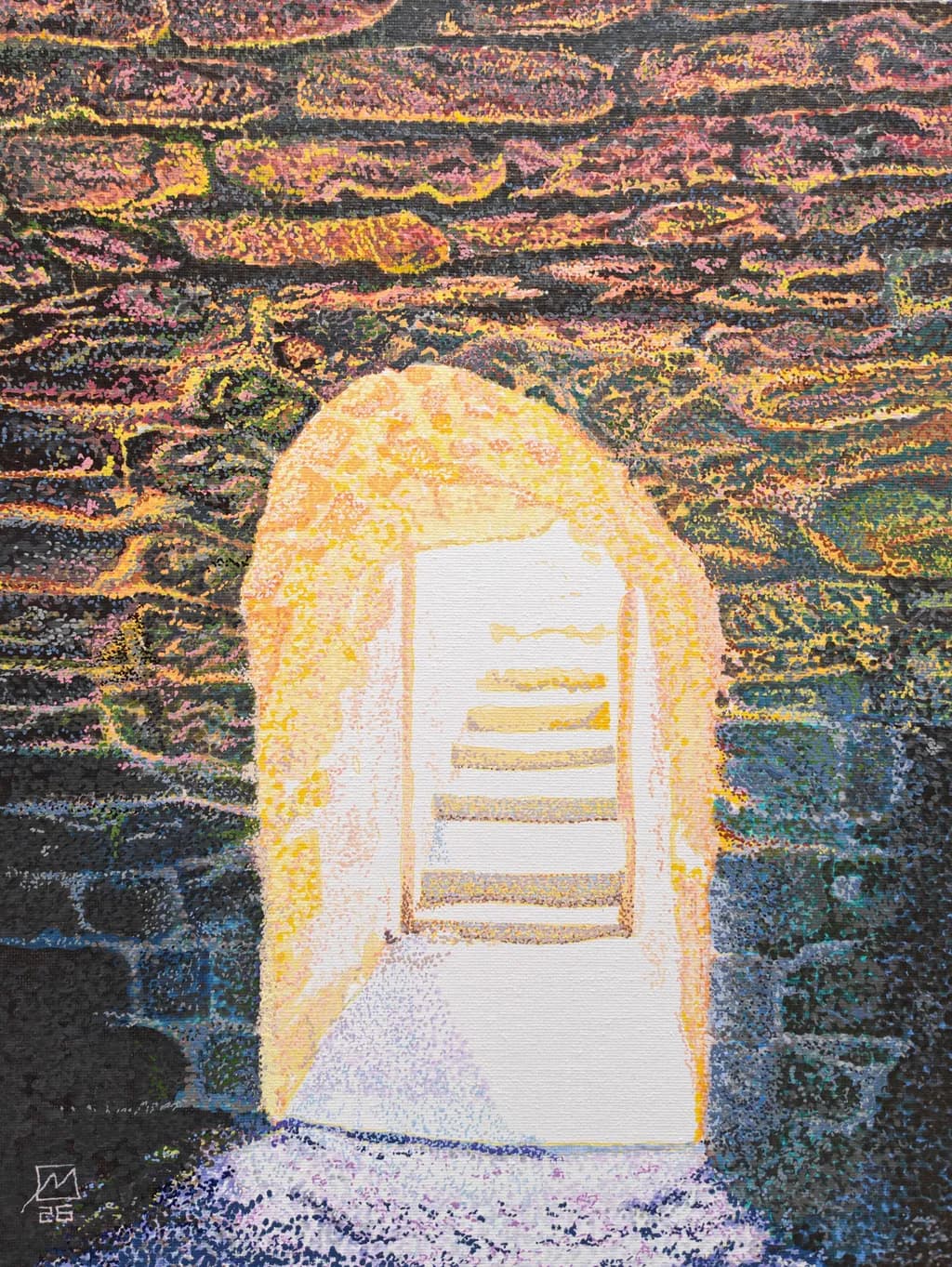 On the way out of Lochleven Castle (Private collection)