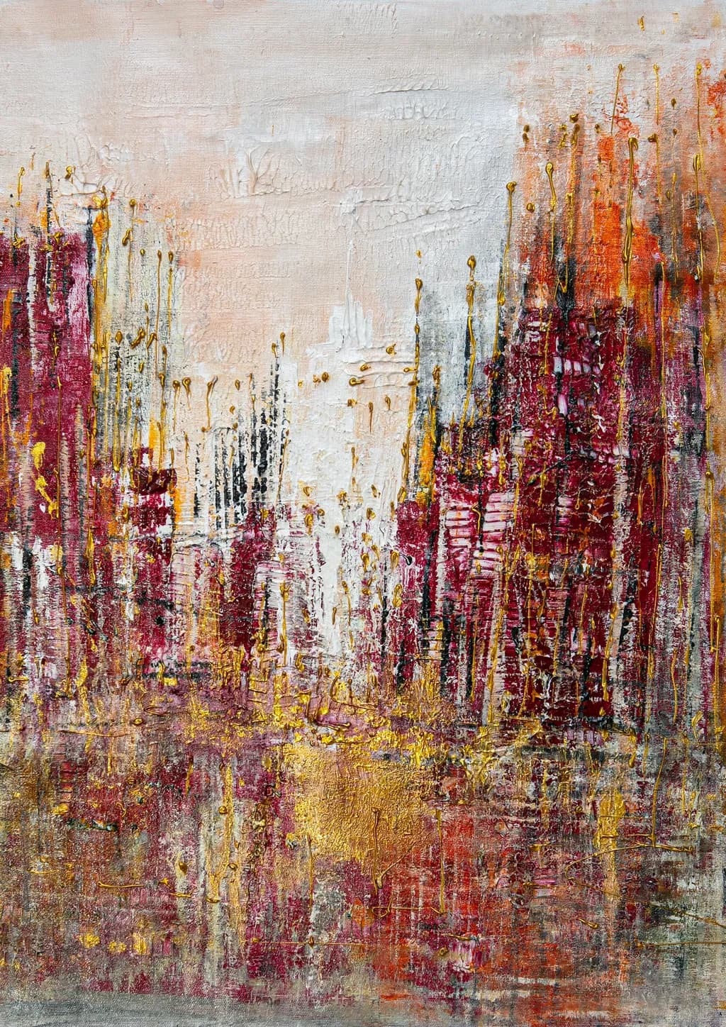 Vibrant Echoes: A Textured Journey Through Color and Emotion
