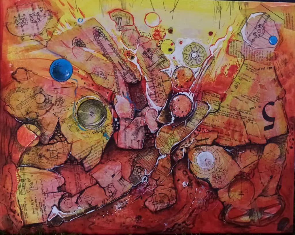 Vibrant Chaos: A Fusion of Color and Form in Abstract Expressionism