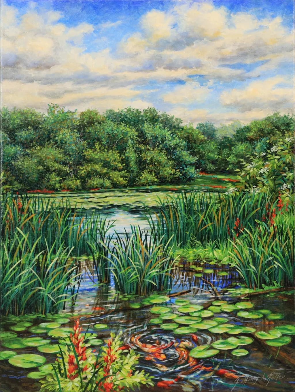 Garden Pond Reflections
