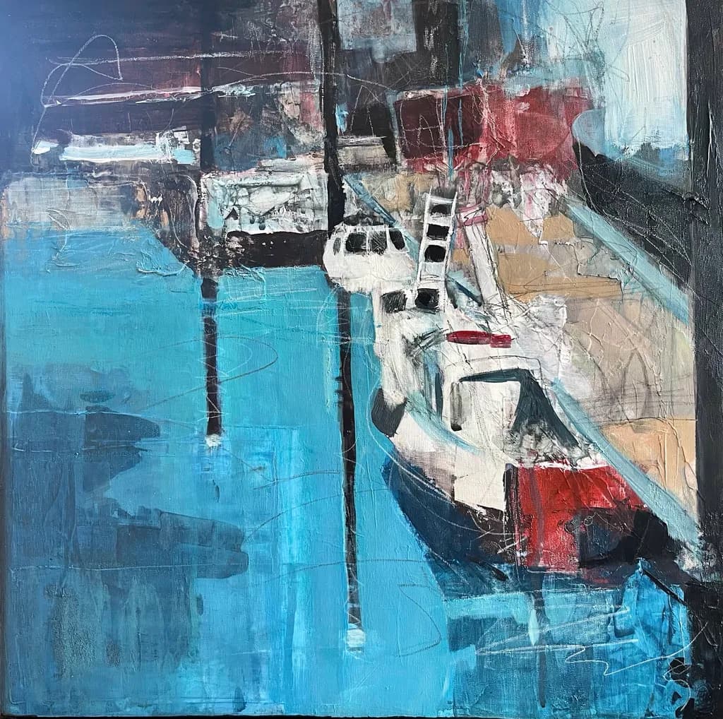 Serenity in Blue: An Abstract Journey Through Marine Reflections