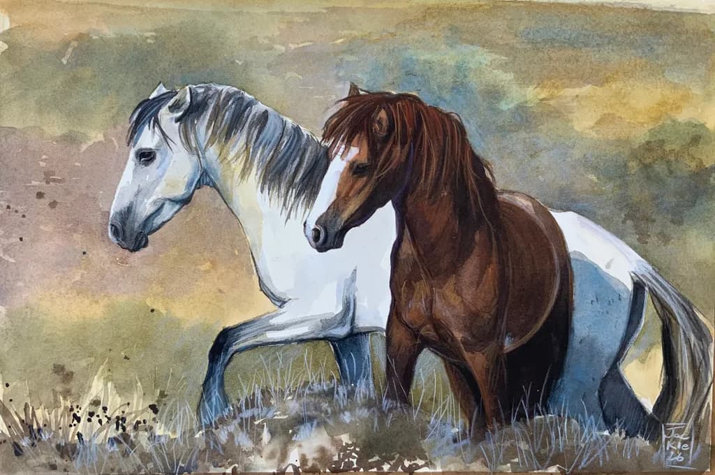 Evening Horses