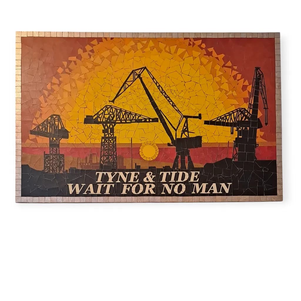 Mosaic Sunset: Tyne & Tide - A Tribute to Time and Industry