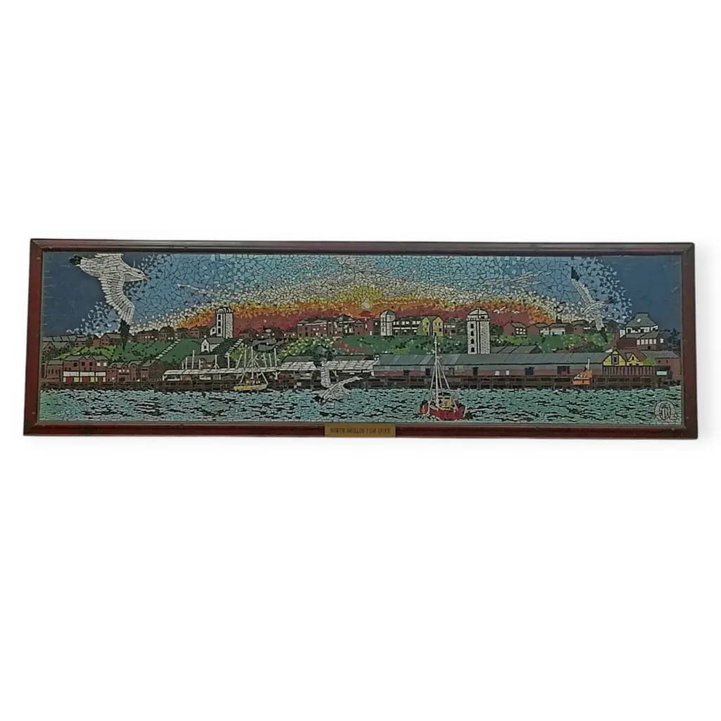 Coastal Serenity: A Mosaic Journey Through Harbor Life at Dusk