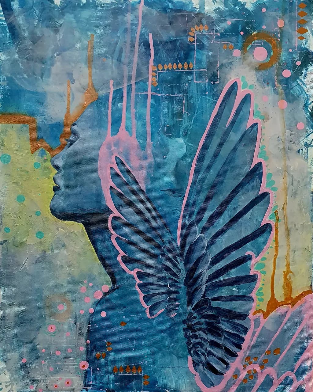 Whispers of Ethereal Wings: A Journey Through Abstract Blue Realms