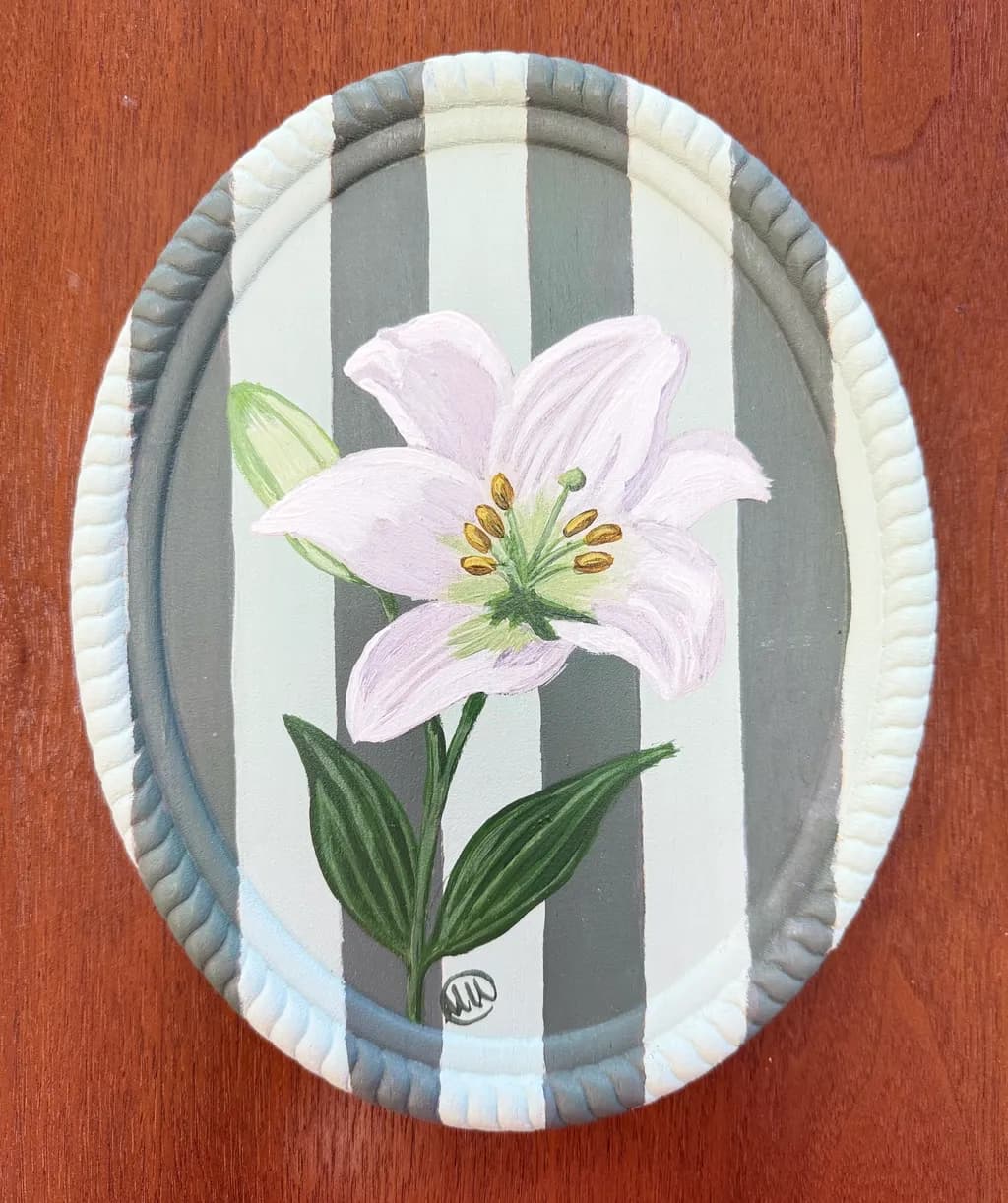 Striped Lily Oval
