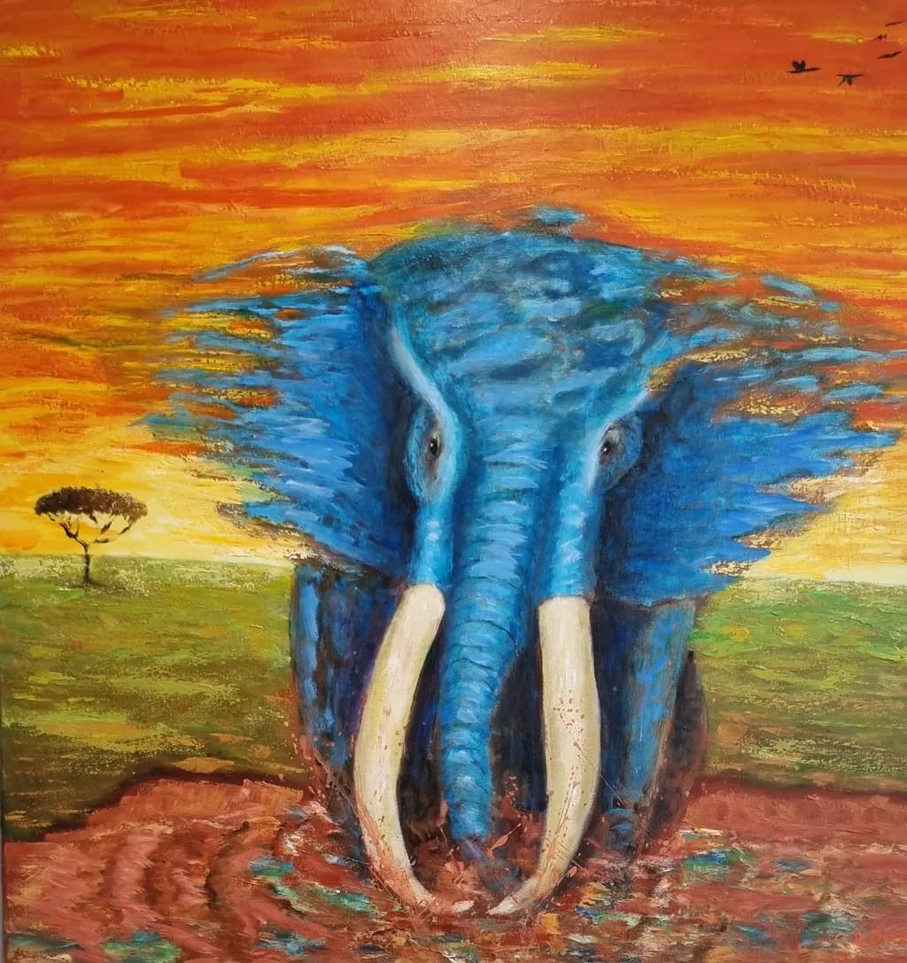 Blue Dawn Elephant