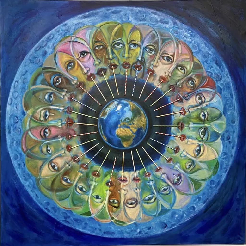Earth and Faces Circle