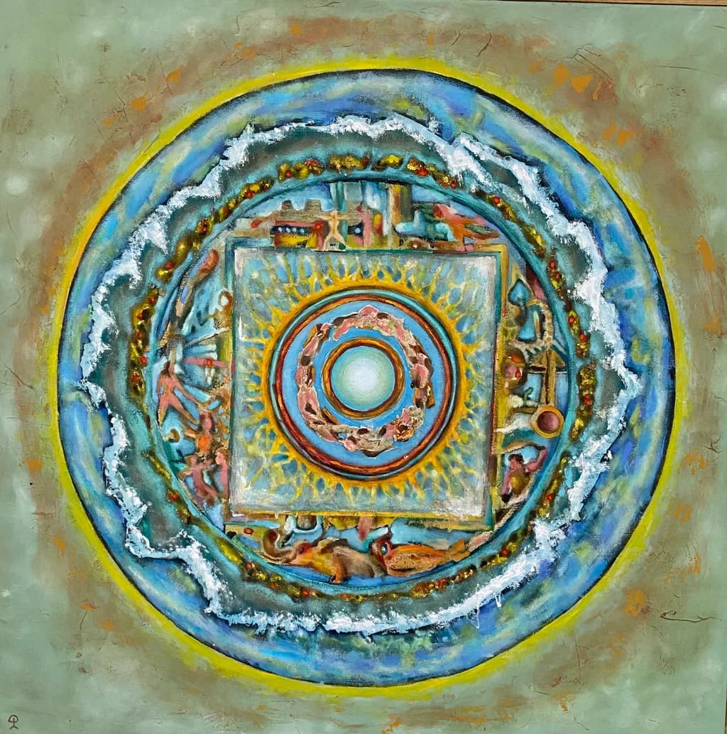 Ethereal Mandala: A Journey Through Color and Spirituality