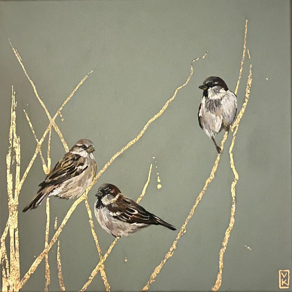 Golden Branch Sparrows