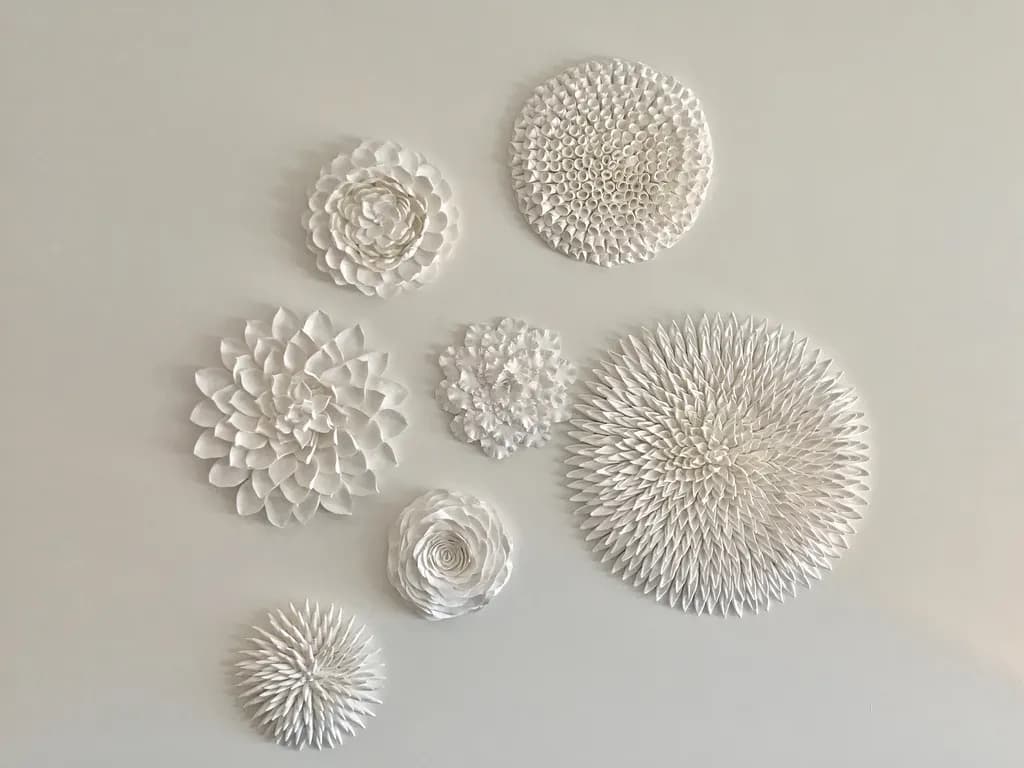 Whispers of White: A Serene Floral Wall Art Collection