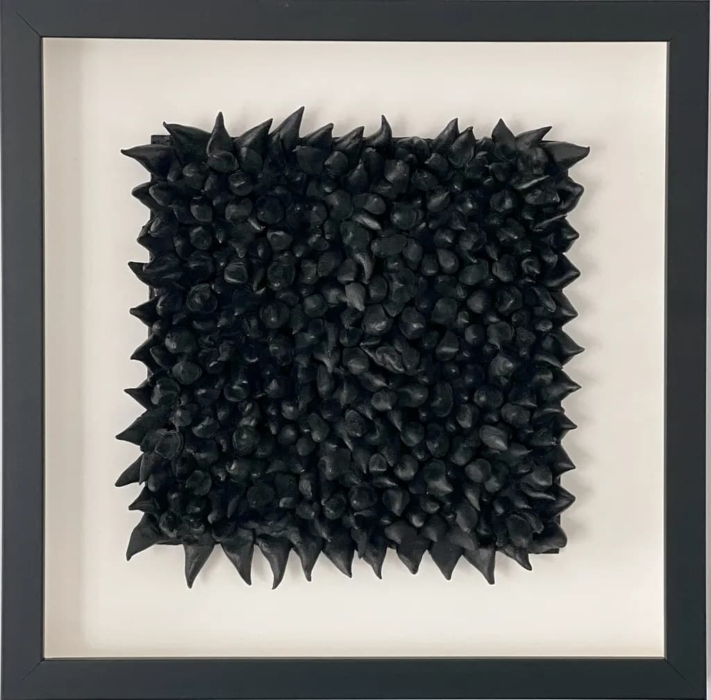 Textured Depths: An Abstract Exploration of Modern Black Artistry