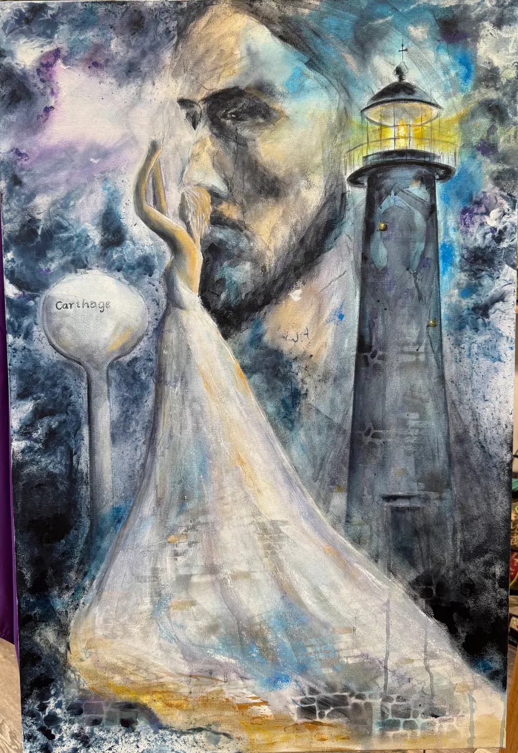 Ethereal Storm: The Lighthouse Guardian of Carthage