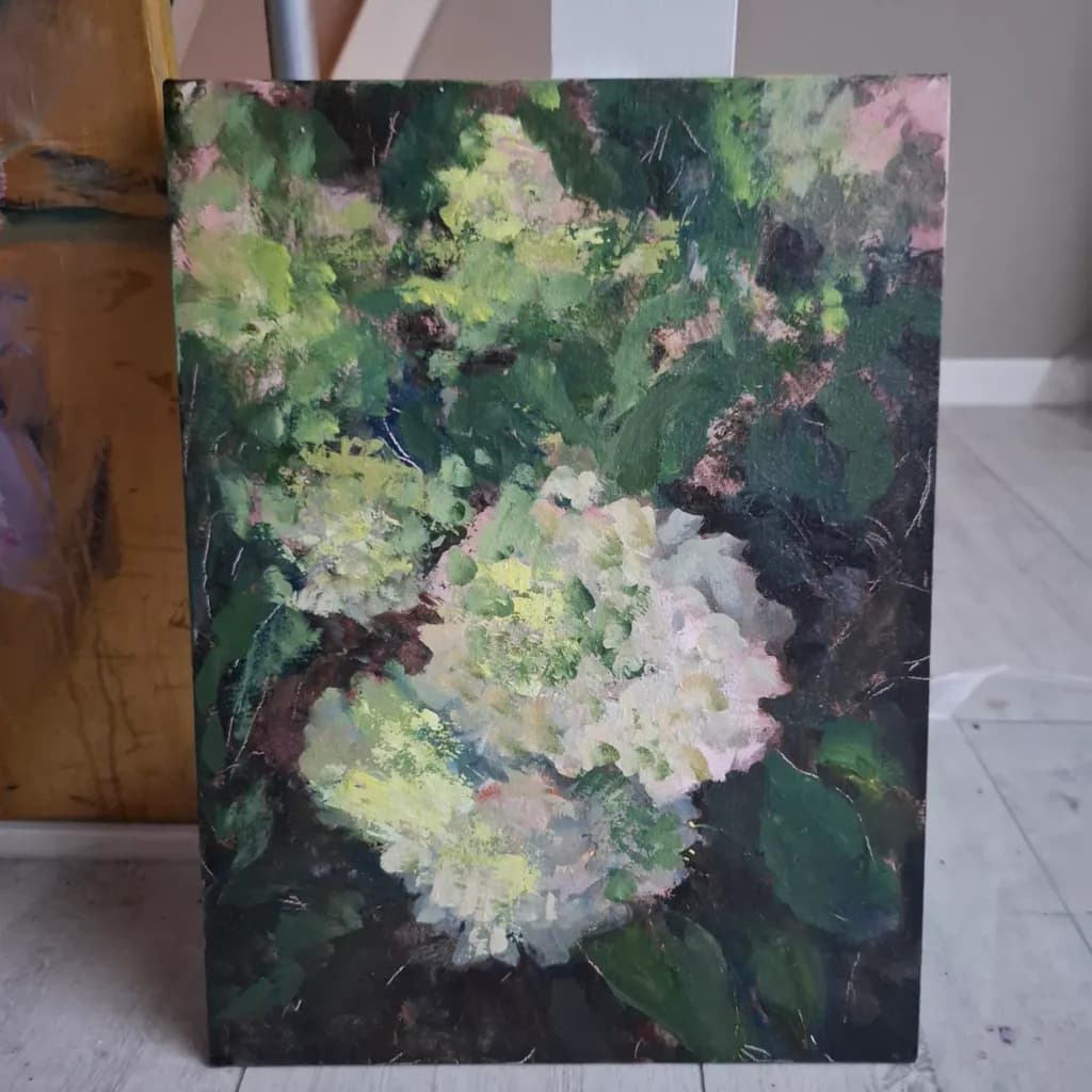 Whispers of Nature: An Abstract Floral Journey Through Greenery and Texture
