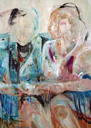 Whispers of Emotion: An Abstract Expression of Colorful Figures in Blur