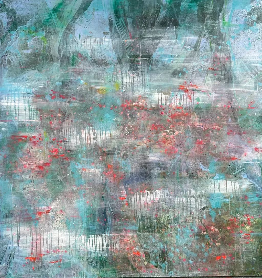 Whispers of Color: A Dreamy Landscape of Abstract Blooms and Textures