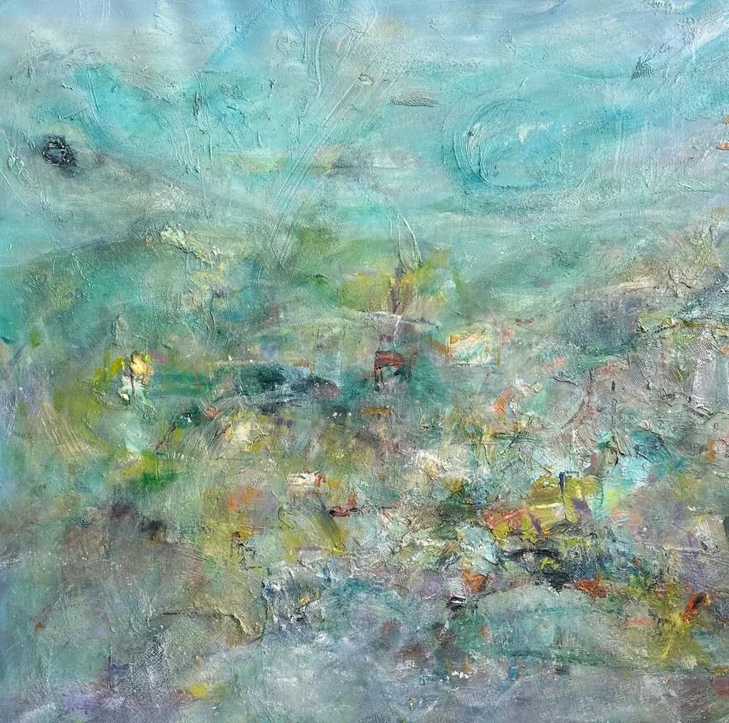 Whispers of the Ocean: An Abstract Journey Through Turquoise Tides