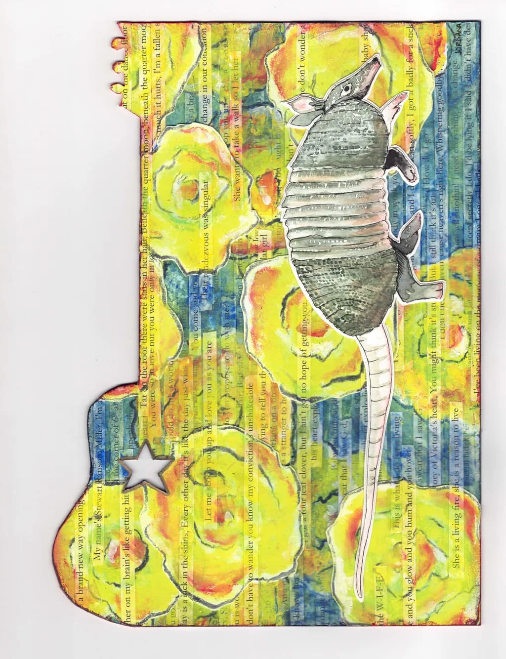 Armadillo and Roses