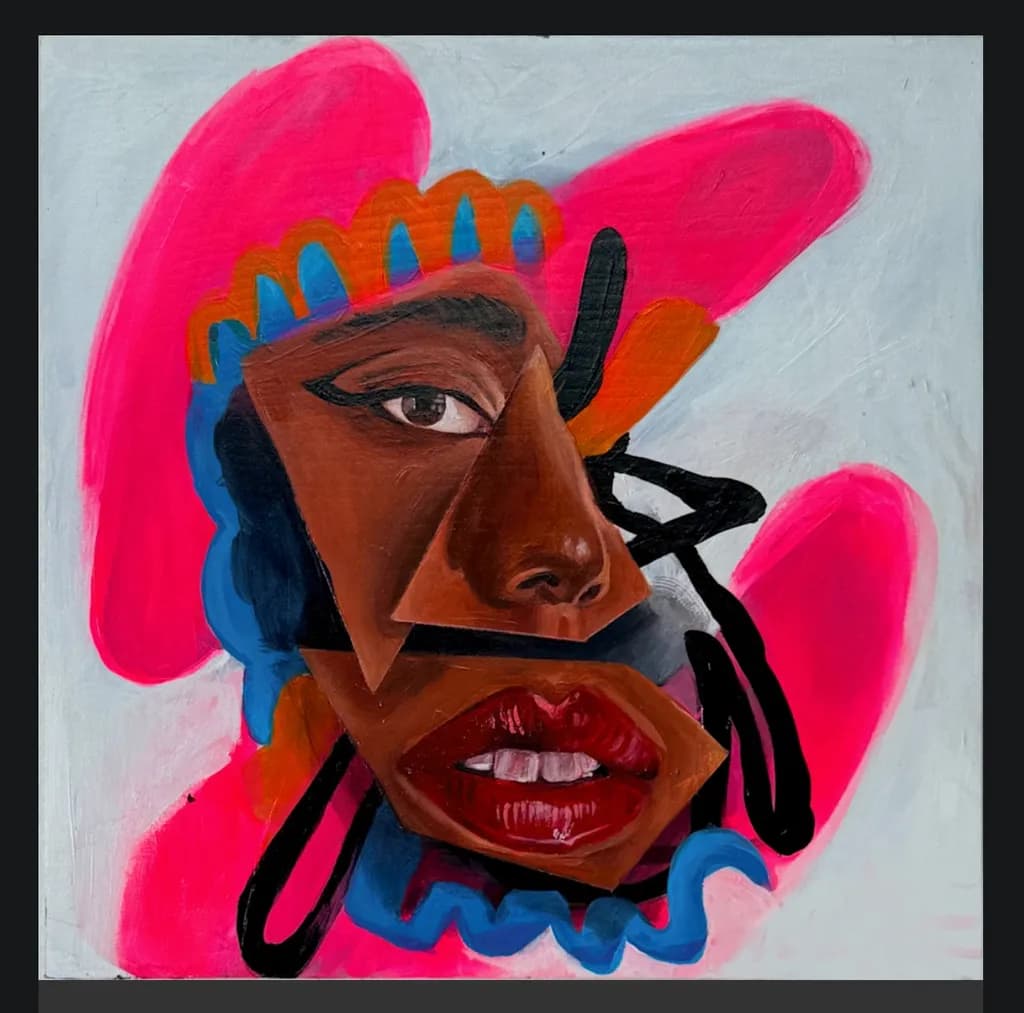Vibrant Expressions: An Abstract Portrait of Color and Emotion