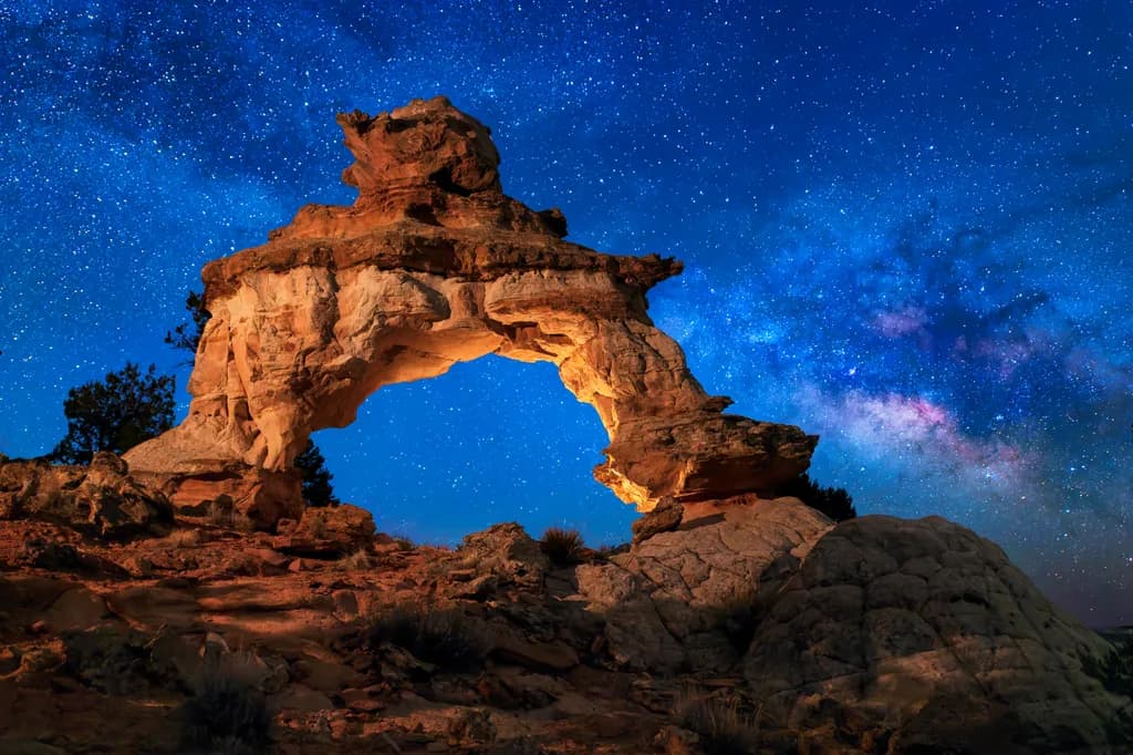 Celestial Arch: A Night Under the Stars