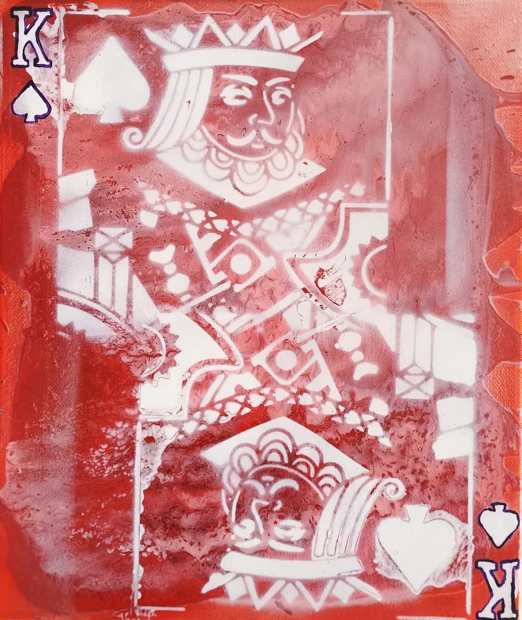 Royal Red: The King of Spades in Bold Expression