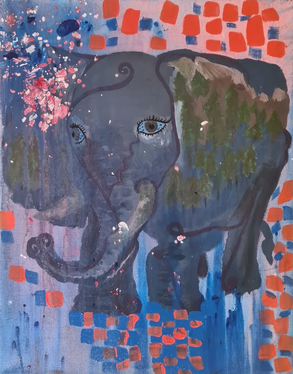 Whimsical Elephant: A Colorful Journey Through Abstract Imagination