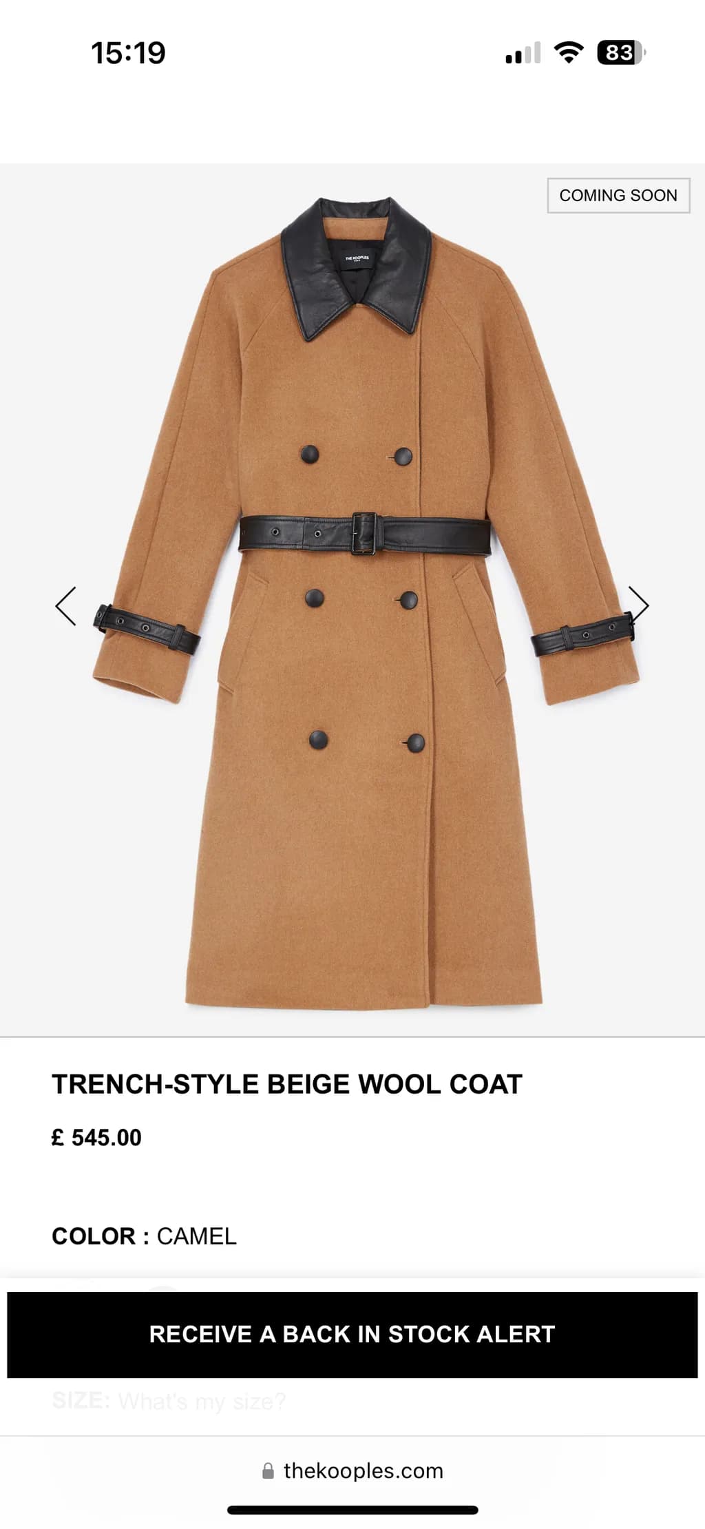 Elegant Camel Trench: A Stylish Wool Coat for Timeless Fashion
