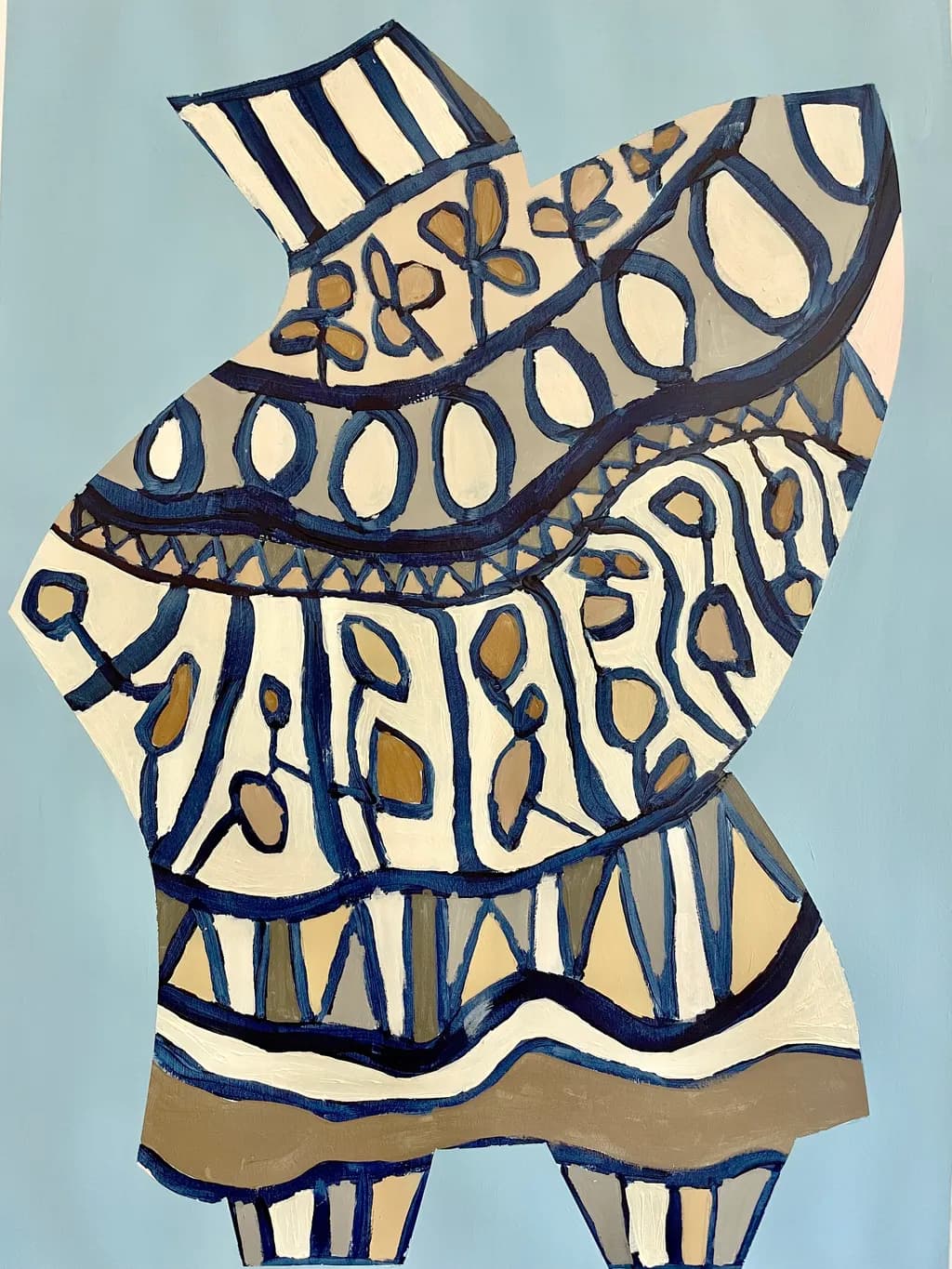 Whimsical Harmony: A Colorful Geometric Dance of Patterns and Shapes