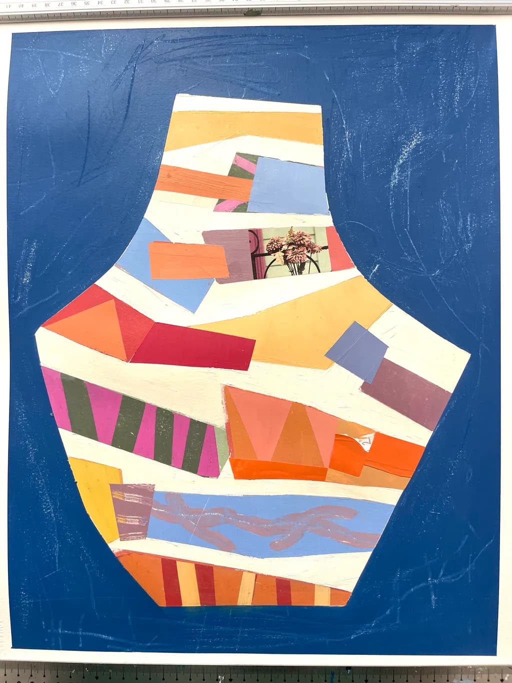 Vibrant Harmony: A Geometric Collage of Colorful Expressions
