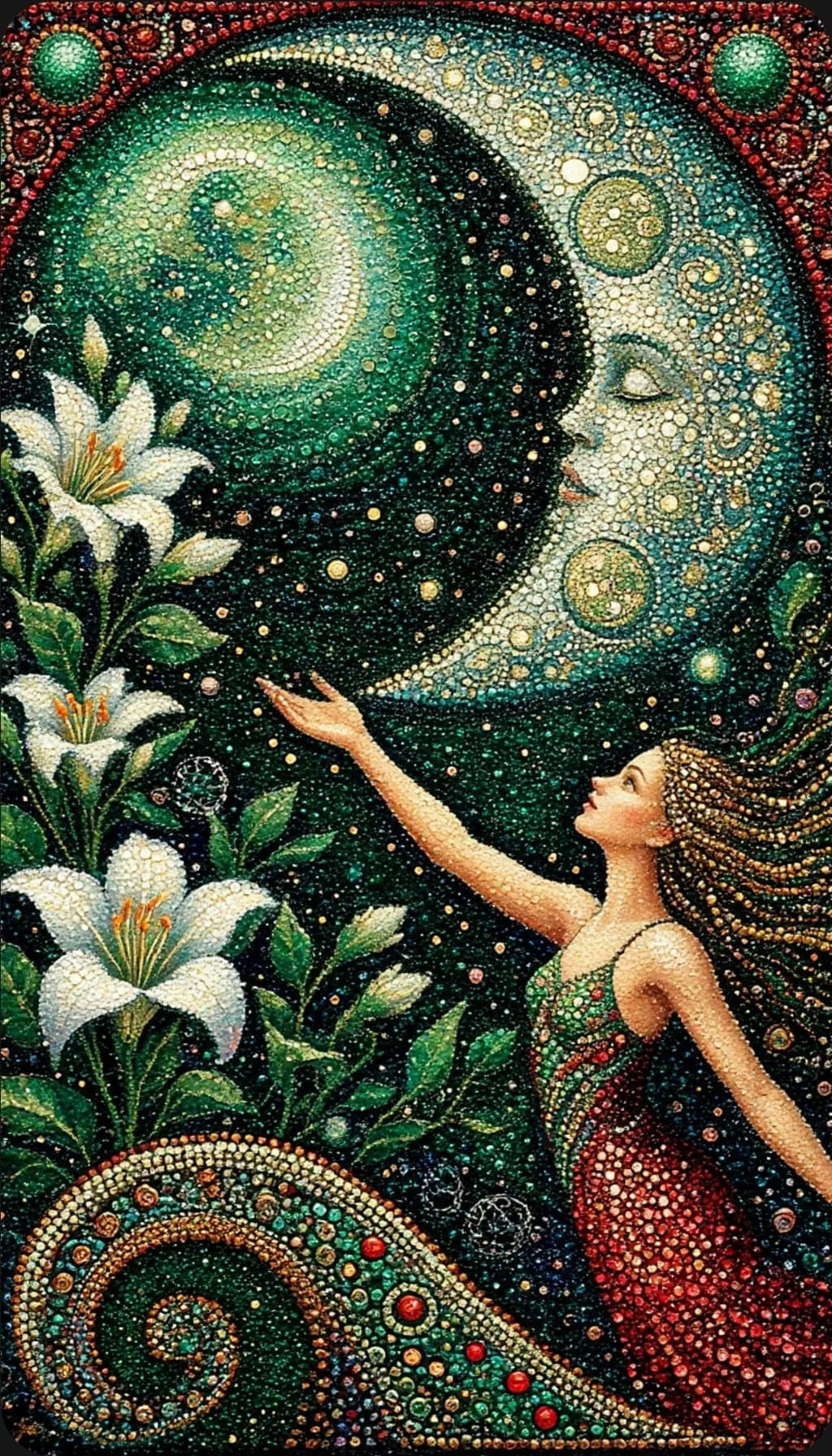 Celestial Embrace: A Dance with the Moon and Stars