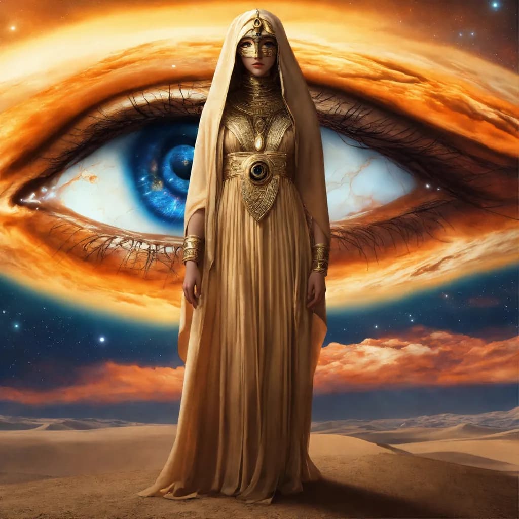 Ethereal Guardian of the Cosmic Eye: A Journey Through Time and Space