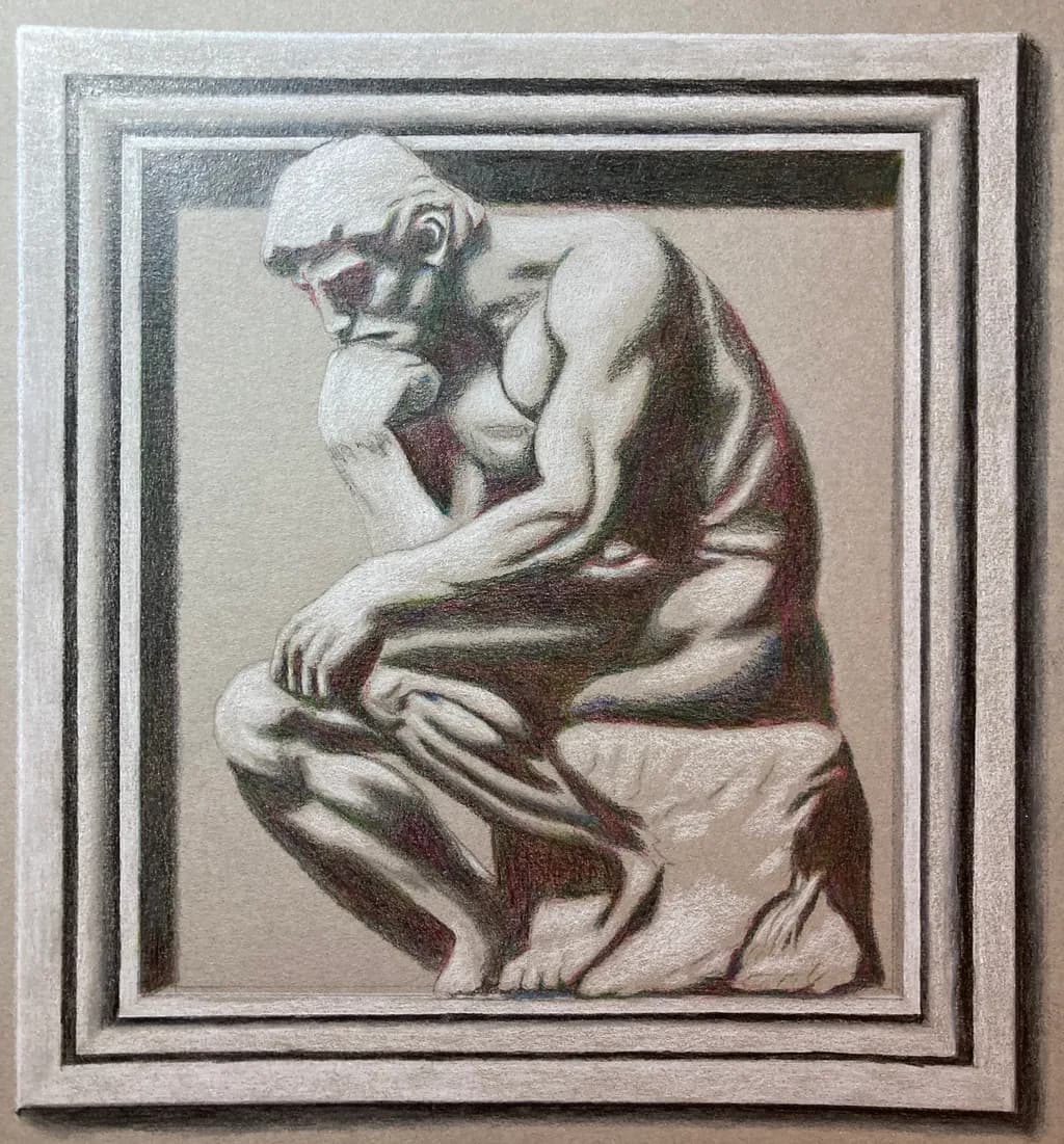 Contemplation in Color: A Modern Twist on Classic Thought
