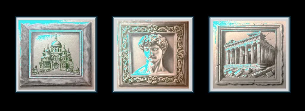 Whispers of Time: A Journey Through Architectural Elegance and Classical Portraiture