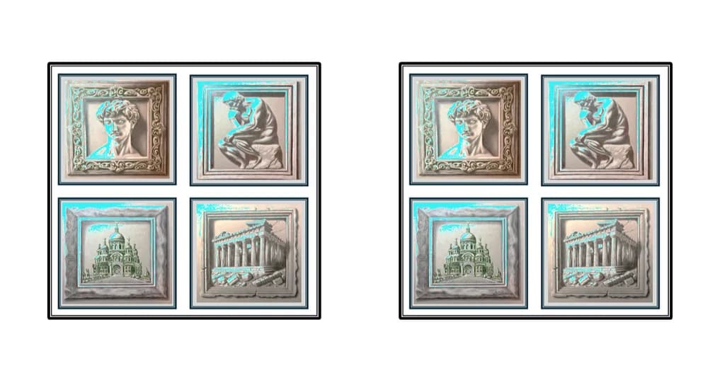 Timeless Echoes: A Framed Journey Through Classic Architecture and Sculpture