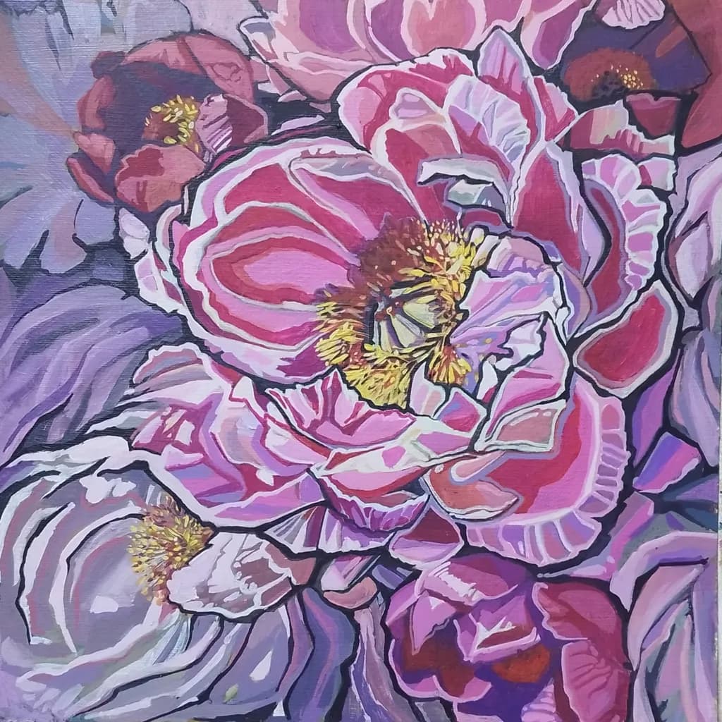 Whispers of Spring: A Vibrant Floral Symphony in Pink and Purple Hues
