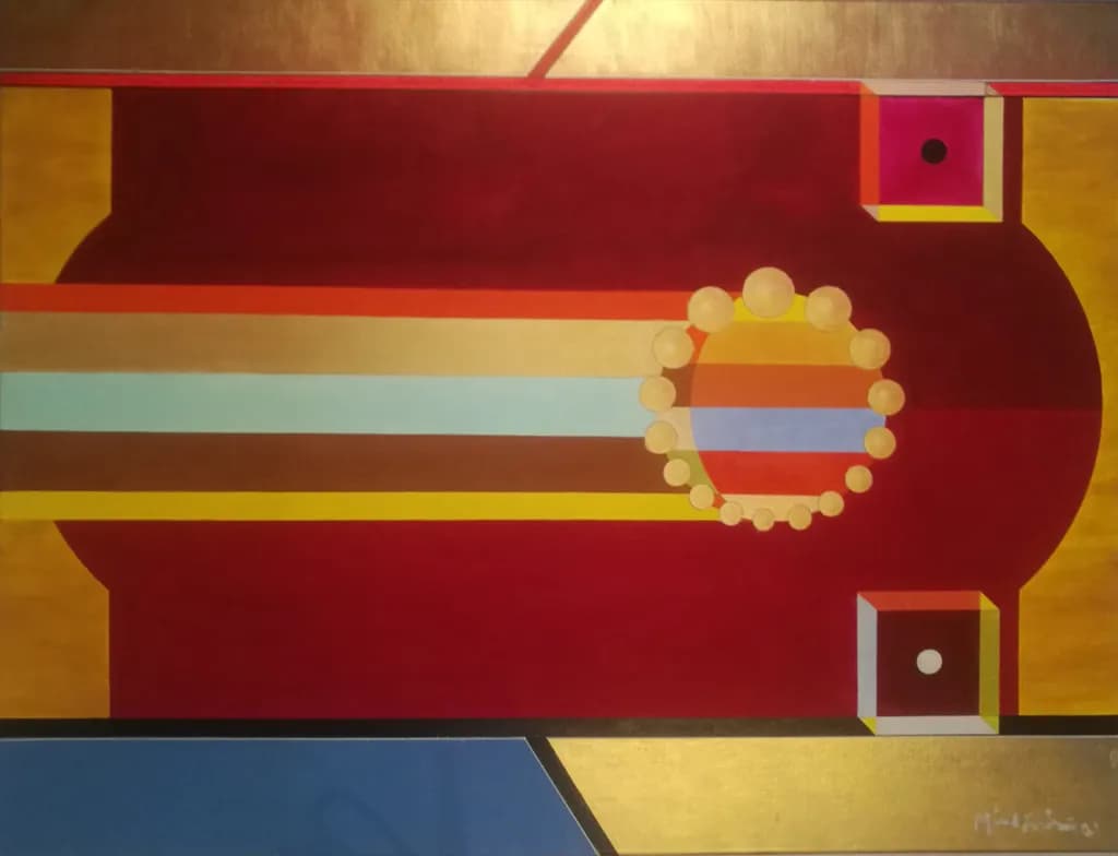 Vibrant Harmony: A Bold Exploration of Color and Form in Abstract Art