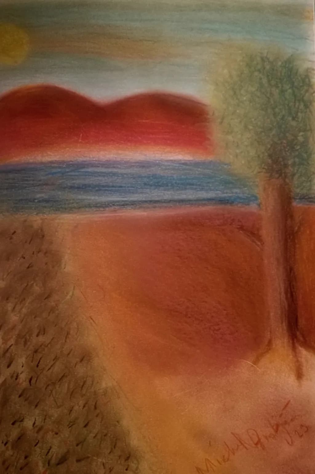Whispers of Dusk: A Serene Landscape in Pastel Hues