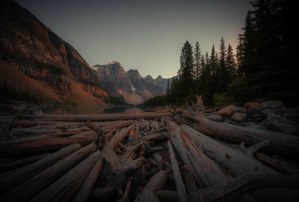 Banff Twilight Logs