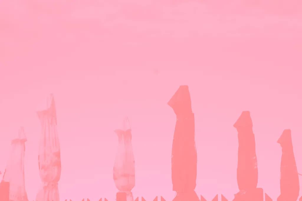 Whispers of the Past: Ethereal Figures Against a Blush Sky