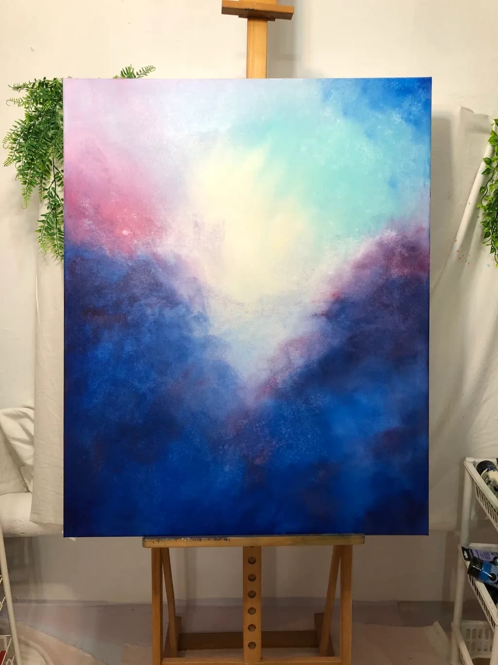 Whimsical Waves of Color: A Dreamy Escape into the Blue Abyss